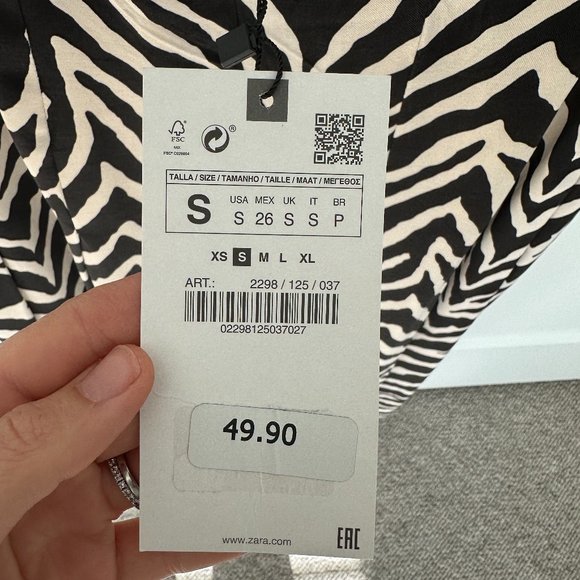 NWT Zara Animal Print Midi Skirt - Picture 3 of 10